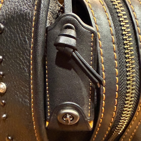 Coach 1941 Rogue 39 Black Leather Handbag - Picture 7 of 14